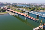 Пролётное строение моста в Новосибирске смонтировано более чем на 40%