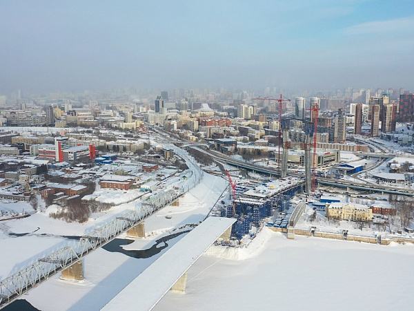 Техническая готовность объектов мостовой концессии в Новосибирске составляет 65 %